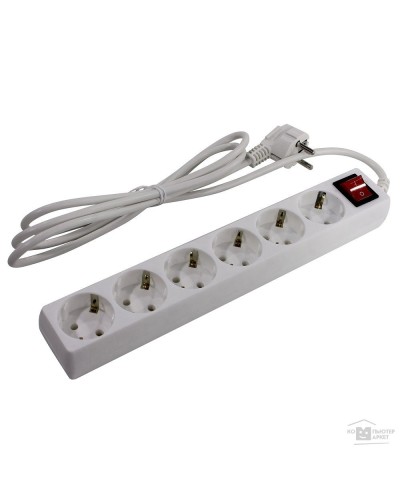 SP6W-250. Сетевой фильтр 6 розеток, 5м, белый. 5bites в Петропавловске-Камчатском