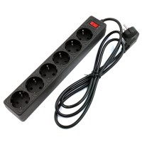 SP6B-550 GARDA. Сетевой фильтр 6 розеток,5м, черный. 5bites