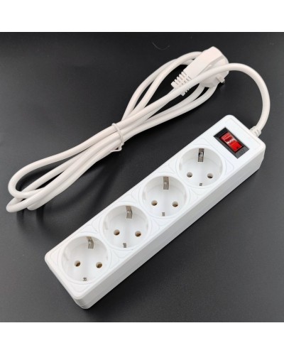 SP4W-550 GARDA. Сетевой фильтр 4 розетки,5м, белый. 5bites в Петропавловске-Камчатском