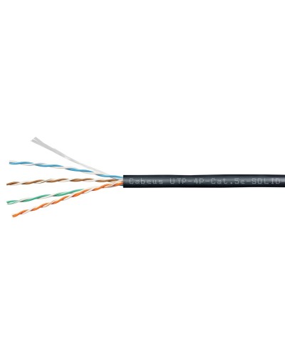 UTP-4P-Cat.5e-SOLID-OUT-PE-UV-100 (11246c-5). Кабель «витая пара» (LAN) для структурированных систем связи. CABEUS в Петропавловске-Камчатском