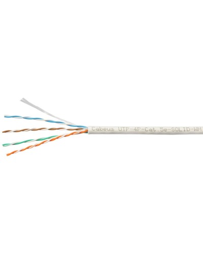 UTP-4P-Cat.5e-SOLID-WH-100 (7471c-5). Кабель «витая пара» (LAN) для структурированных систем связи. CABEUS в Петропавловске-Камчатском