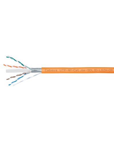 UTP-4P-Cat.6a-SOLID-LSZH-OR (11374c). Кабель «витая пара» (LAN) для структурированных систем связи. CABEUS в Петропавловске-Камчатском