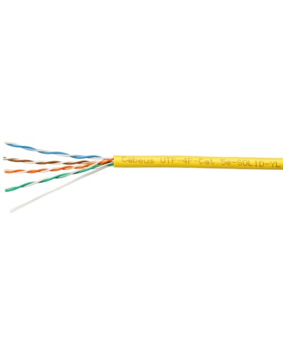 UTP-4P-Cat.5e-SOLID-LSZH-YL-100 (9780c-5). Кабель «витая пара» (LAN) для структурированных систем связи. CABEUS в Петропавловске-Камчатском