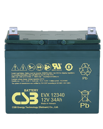CSB EVX 12340. Аккумулятор герметичный свинцово-кислотный. CSB в Петропавловске-Камчатском