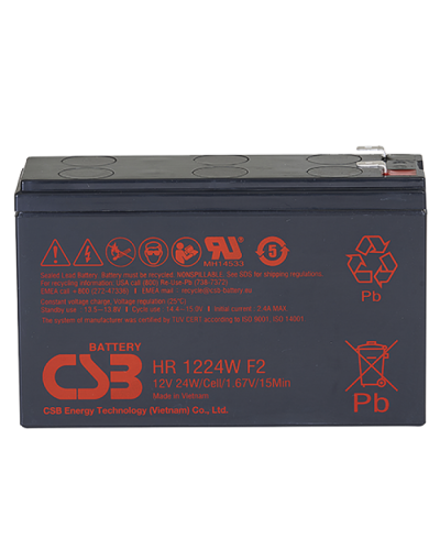CSB HR 1224W F2 F1. Аккумулятор герметичный свинцово-кислотный. CSB в Петропавловске-Камчатском