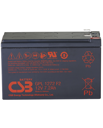 CSB GPL 1272 F2 FR. Аккумулятор герметичный свинцово-кислотный. CSB в Петропавловске-Камчатском