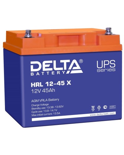 Delta HRL 12-45 X. Аккумулятор герметичный свинцово-кислотный. Delta в Петропавловске-Камчатском