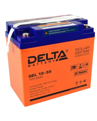 Delta GEL 12-55. Аккумулятор герметичный свинцово-кислотный. Delta в Петропавловске-Камчатском