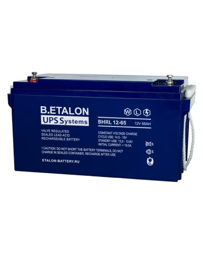 B.ETALON BHRL 12-65. Аккумулятор герметичный свинцово-кислотный. ETALON в Петропавловске-Камчатском