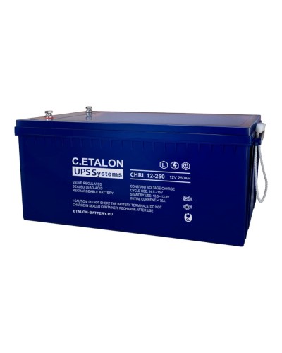 C.ETALON CHRL 12-250. Аккумулятор герметичный свинцово-кислотный. ETALON в Петропавловске-Камчатском