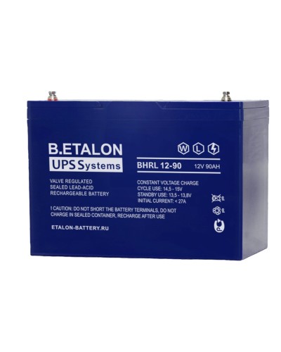 B.ETALON BHRL 12-90. Аккумулятор герметичный свинцово-кислотный. ETALON в Петропавловске-Камчатском