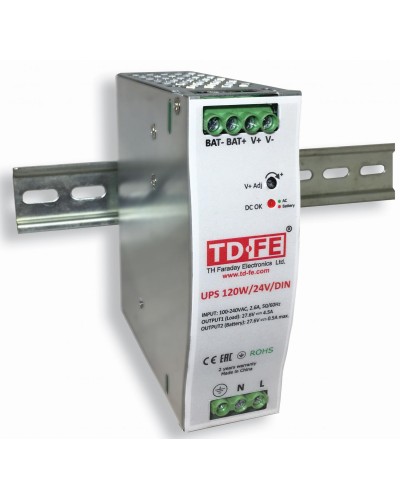 UPS 120W/24V/DIN. Блок бесперебойного питания. FARADAY в Петропавловске-Камчатском