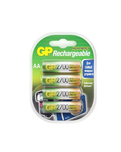 GP 270AAHC AA (GP 270AAHC-2DECRC4), упак. 4 шт.. Перезаряжаемые аккумуляторы. GP Batteries в Петропавловске-Камчатском