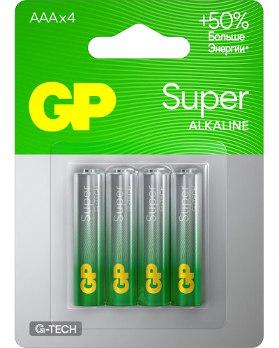 GP Super Alkaline 15A AA (GP 15AA21-2CRSBC4), упак. 4 шт. БЛИСТЕР. Алкалиновые батарейки. GP Batteries в Петропавловске-Камчатском