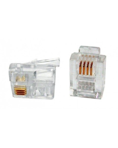 PLUG-6P4C-P-C2-100 (100 шт). Разъем RJ-12. Hyperline в Петропавловске-Камчатском