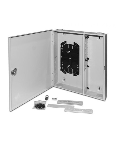 FO-WBX-4xSLT-W140H42-32UN-GY. Кросс оптический настенный. Hyperline в Петропавловске-Камчатском
