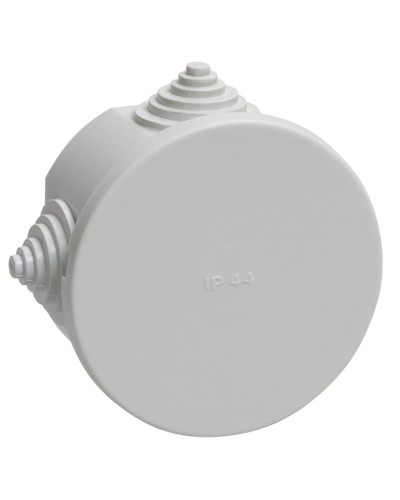 Коробка распаячная КМ41237 D75х40 открытой проводки IP44 4 гермоввода серая (UKO11-075-040-000-K41-44). Коробка распаячная безгалогенная (HF). IEK в Петропавловске-Камчатском