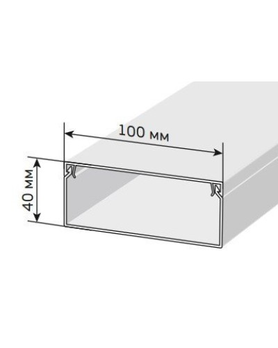 Короб 100х40 ЭЛЕКОР (CKK10-100-040-1-K01). Кабель-канал с двойным замком. IEK в Петропавловске-Камчатском