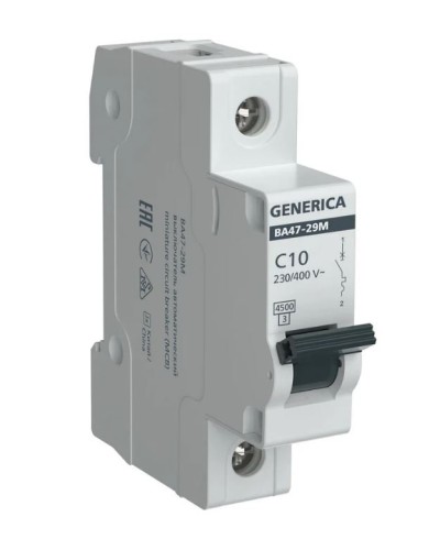 GENERICA ВА47-29М 1P C 10А 4,5кА (MVA21-1-010-C-G). Автоматический выключатель. IEK в Петропавловске-Камчатском