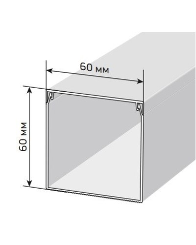 Короб 60х60 ЭЛЕКОР (CKK10-060-060-1-K01). Кабель-канал с двойным замком. IEK в Петропавловске-Камчатском