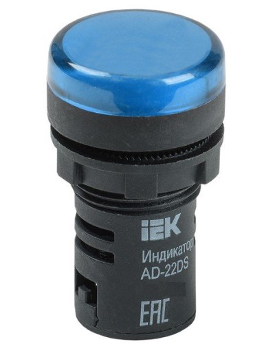 Лампа AD22DS (LED) матрица D22мм синий 24В AC/DC (BLS10-ADDS-024-K07). Светосигнальный индикатор. IEK в Петропавловске-Камчатском