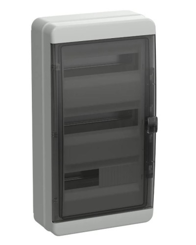 Корпус пластиковый КМПн-36 IP65 TEKFOR (TF5-KP72-N-36-65-K03-K02). Корпус модульный пластиковый черная прозрачная дверь. IEK в Петропавловске-Камчатском