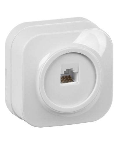Розетка RJ45 кат.5E о/у РК10-ХБ белый IEK GLORY (EKH10-K01). Розетка компьютерная. IEK в Петропавловске-Камчатском