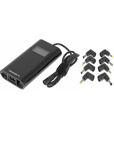 Блок питания Ippon D90U автоматический 90W 15V-19.5V 8-connectors 4.5A 1xUSB 2.1A, LCD индикатор (654527). Блок питания. Ippon в Петропавловске-Камчатском