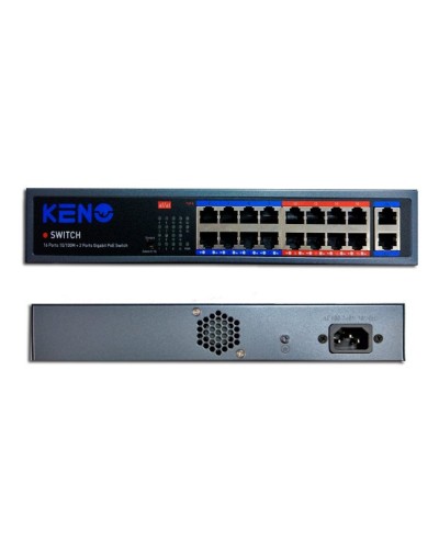 KN-SW1602POE+. Коммутатор с питанием по PoE. KENO в Петропавловске-Камчатском