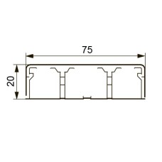 Короб DLPlus 75х20 (030033): Кабель-канал