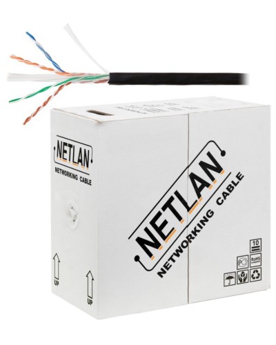 U/UTP 4pair, Cat6, Solid, Out, PE (EC-UU004-6-PE-BK). Кабель «витая пара» (LAN) для структурированных систем связи. NETLAN в Петропавловске-Камчатском