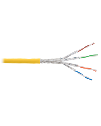 S/FTP, 4pair, Cat7a, Solid, In, LSZH (NKL 4375C-YL). Кабель «витая пара» (LAN) для структурированных систем связи. NIKOLAN в Петропавловске-Камчатском