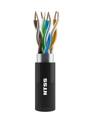 NTSS-OUT-UTP4-5Е-PE-BL кат.5E UTP 4 пары 24AWG PE внешний 305м черный. Кабель «витая пара» (LAN) для структурированных систем связи. NTSS в Петропавловске-Камчатском