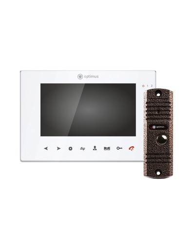 VMH-7.1 (w)+ DSH-E1080 (медь). Комплект видеодомофона. Optimus в Петропавловске-Камчатском