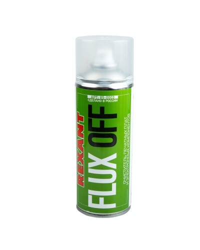 Очиститель печатных плат FLUX OFF, REXANT, 400 мл, аэрозоль (85-0003): Баллон с очистителем в Петропавловске-Камчатском