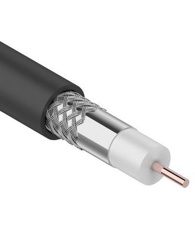RG-6U, 75 Ом, CCS/Al/Al, 64%, 100 м OUTDOOR. REXANT (01-2202). Кабель коаксиальный радиочастотный. Rexant в Петропавловске-Камчатском