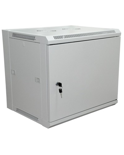 Шкаф телекоммуникационный 19 настенный 6U 600×450×370 мм (ШxГxВ) - передняя дверь металл, боковые стенки съемные (разобранный), RAL 7035 (04-2210). Шкаф телекоммуникационный 19 настенный 6U. Rexant в Петропавловске-Камчатском