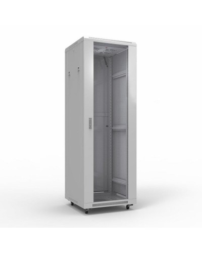 Шкаф телекоммуникационный 19 напольный 42U 600х800 мм, передняя дверь стекло, задняя дверь металл, RAL 7035 (состоит из 3 частей) (04-2306). Шкаф телекоммуникационный 19 напольный 42U. Rexant в Петропавловске-Камчатском
