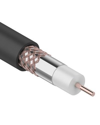 RG-6U+Cu, 75 Ом, Cu/Al/Cu, 64%, 305 м OUTDOOR REXANT (01-2232). Кабель коаксиальный радиочастотный. Rexant в Петропавловске-Камчатском