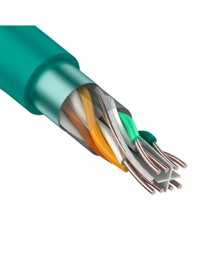 F/UTP, CAT 6, нг(А)-LSLTx, 4х2х0,575мм, 23AWG, INDOOR, SOLID, зеленый, 305м REXANT (01-0171). Кабель «витая пара» (LAN) для структурированных систем связи. Rexant в Петропавловске-Камчатском