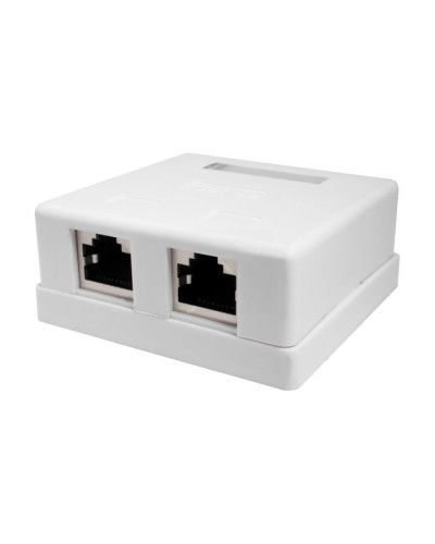 Розетка настенная RJ-45, 8P8C, Cat.5e, 2 порта, FTP (10-0308). Компьютерная розетка. SUPRLAN в Петропавловске-Камчатском