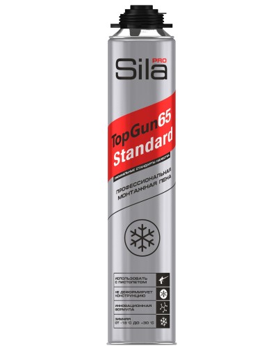 Пена монтажная Sila Pro TopGun 65 STANDARD winter, 850 мл. Пена монтажная профессиональная. Sila в Петропавловске-Камчатском