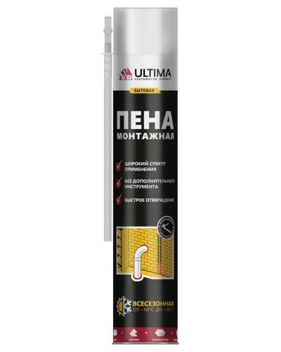 Пена монтажная бытовая ULTIMA, всесезонная, 700 мл: Пена монтажная в Петропавловске-Камчатском