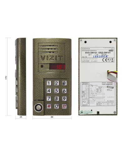 БВД-SM101TCPL. Вызывная панель цветная. VIZIT в Петропавловске-Камчатском
