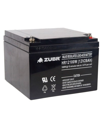 ZUBR HR 12100W (12V, 28Ah). Аккумулятор герметичный свинцово-кислотный. ZUBR в Петропавловске-Камчатском