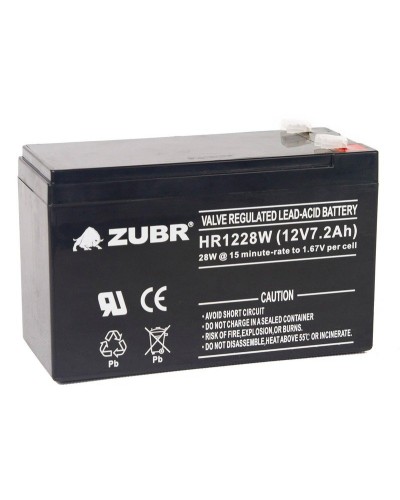 ZUBR HR 1228W (12V, 7,2Ah). Аккумулятор герметичный свинцово-кислотный. ZUBR в Петропавловске-Камчатском