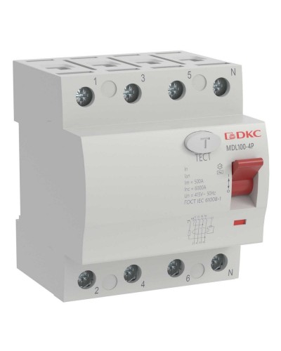 YON MAX MDL100 ВДТ, 4P, 30mA, 25A, АС (MDL100-4P2-25-AC). Автоматический выключатель дифференциальный (УЗО). ДКС в Петропавловске-Камчатском