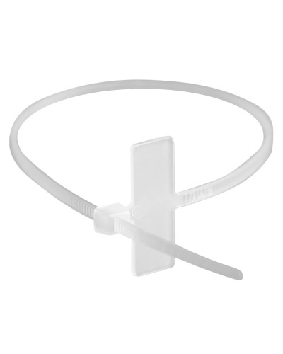 Хомут 2,5x100 белый (100шт) (252100SR-M): Хомут маркировочный, горизонтальная табличка под замком 24,5x7,8 в Петропавловске-Камчатском