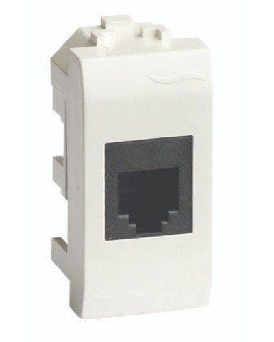 Розетка RJ-45 Brava 1 модуль слоновая кость (75457S): Розетка компьютерная с одним разъёмом в Петропавловске-Камчатском