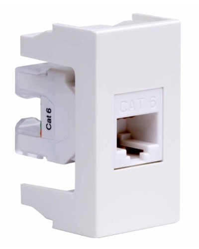 Розетка RJ-45 Viva 1 модуль кат.6A белая (45058). Розетка компьютерная экранированная с одним разъёмом. ДКС в Петропавловске-Камчатском